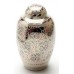 Superior Brass Cremation Ashes Urn  - Adult Size - Engraved Flower Design.